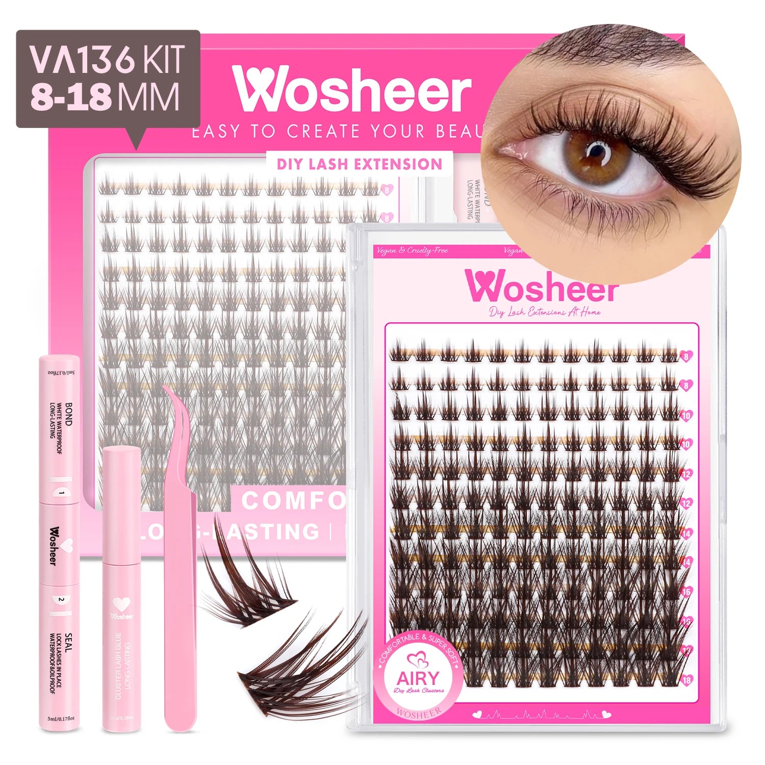 Brown Lash Style – with Waterproof DIY Kit